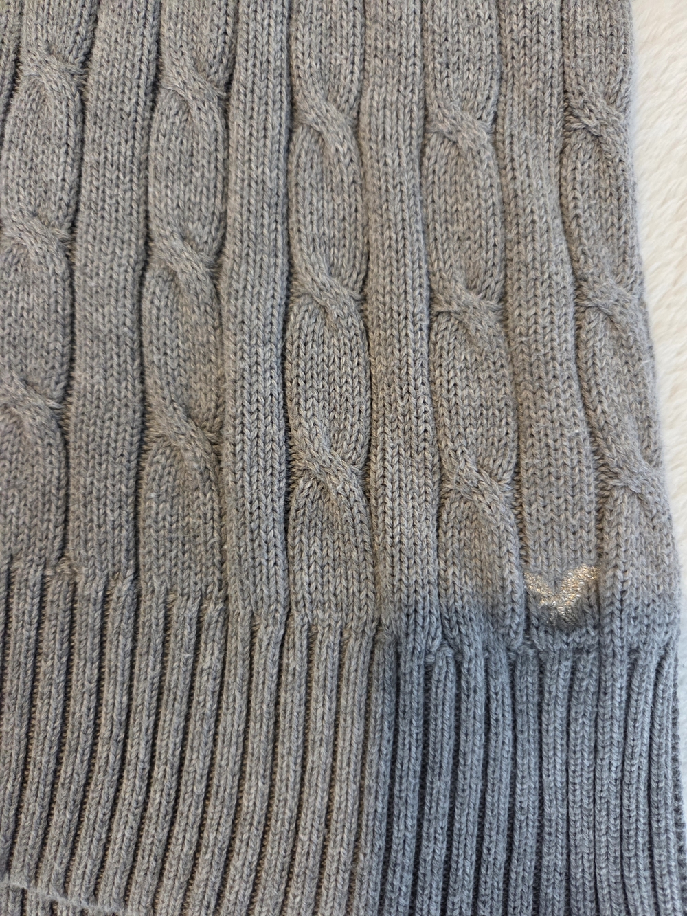 American Eagle Outfitters Vintage Women's Gray Cable Knit Sweater - Picture 6 of 8